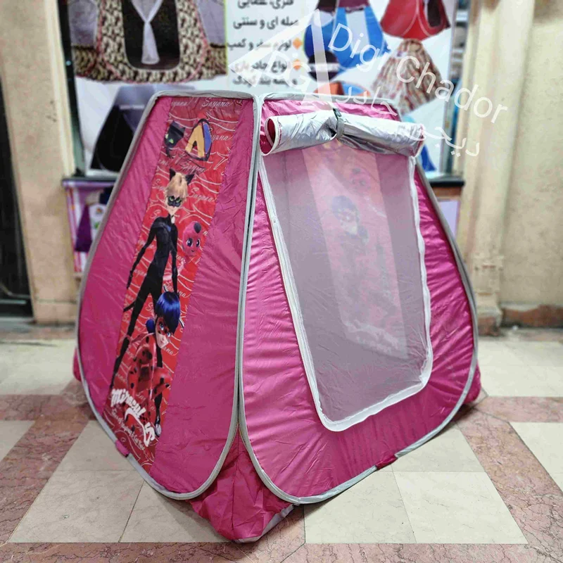 چادر بازی فنری نوجوان انیمیشن دختر کفشدوزکی ضد آب صادراتی دومنظوره (پرفکت پلاس)