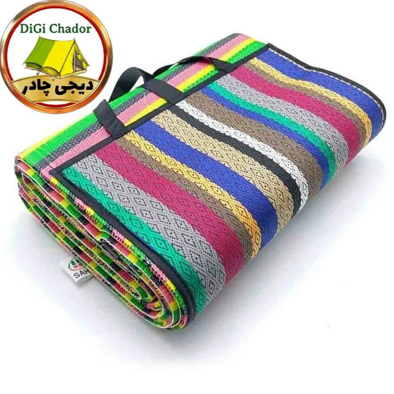 زیرانداز 12 نفره 9 یاردی حصیری کلاسیک ساحل دیجی چادر