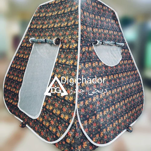 چادر مسافرتی فنری 8 نفره ارتفاع بلند دو درب هگزا طرحدار پاییزه