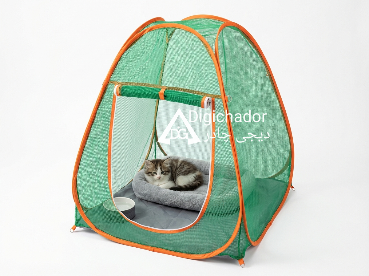 قفس چادری تاشو مسافرتی پت سایز بزرگ دیجی چادر