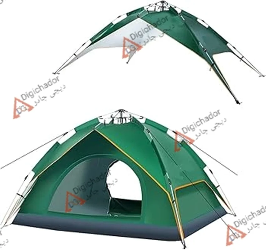 چادر اتوماتیک 6_7 نفره دو پوش دو درب(خواب ۳ الی ۴ نفر) رنگ آبی