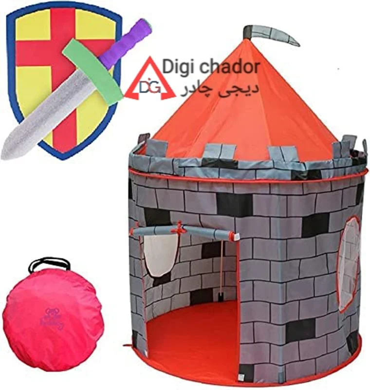 چادر بازی قلعه ای آجری فنری عصایی قلعه اژدها پسرانه