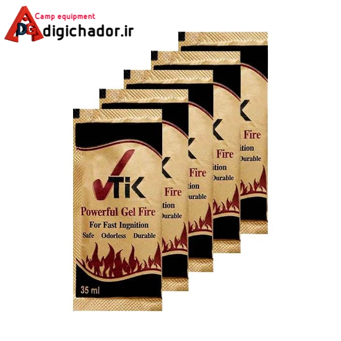 ژل آتش زا ۵ عددی ساشه ای یک بار مصرف طبیعتگردی دیجی چادر