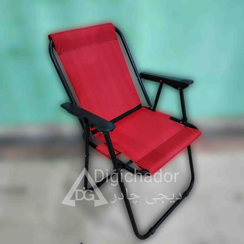 صندلی تاشو طبی دسته مبلی فومدار سفری اکو رنگ قرمز جودون