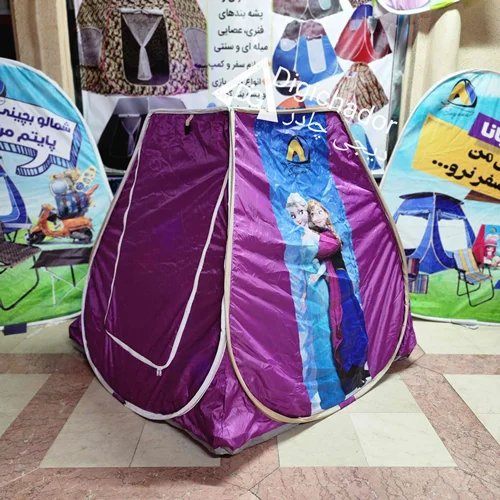 چادر بازی فنری نوجوان انیمیشن آنا السا فروزن بنفش ضد آب صادراتی دومنظوره(پرفکت پلاس)