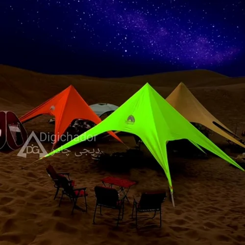 چادر ستاره ای star tent گورتکس ۱۵ متری ضد آب دیجی چادر (رنگ نارنجی)