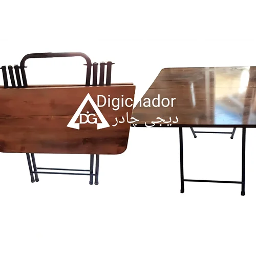 میز ۸۰ در ۸۰ وسط تاشو کتابی mdf چهار نفره کمپینگ مسافرتی