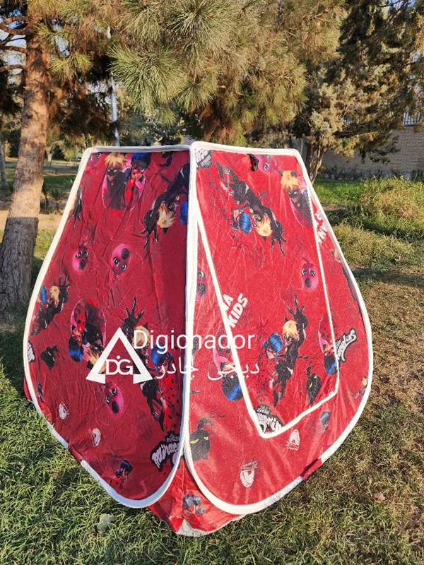 چادر بازی فنری کودک نوجوان انیمیشن دختر کفشدوزکی دومنظوره دیجی چادر