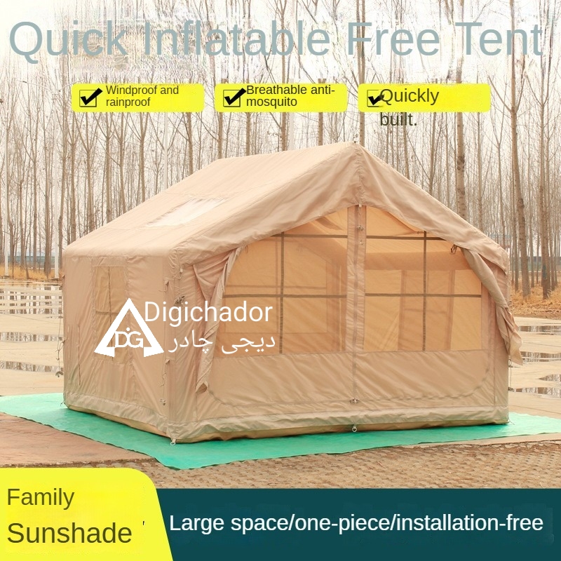 چادر مسافرتی و کمپ بادی ۱۰ نفره وارداتی فول پک دیجی چادر